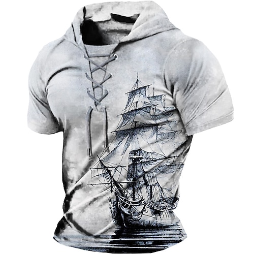 

Hombre Sudadera Con Capucha Gris Con Capucha Estampados Bote Acordonado Estampado Deporte Diario Festivos Impresión 3D Design Casual De Deporte Primavera verano Ropa Sudaderas con capucha Sudaderas