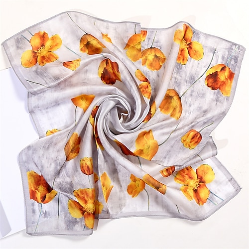 

sciarpa alla moda per donna sciarpe hijab in raso di seta con stampa floreale sciarpe bandana per fazzoletto da collo primavera estate quadrati per donna