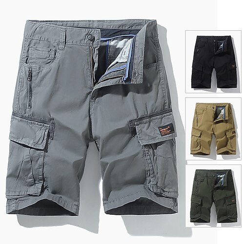 

Per uomo Pantaloni cargo Pantaloncini modello cargo Bermuda cargo da escursione Militare Esterno Morbido Comodo Pantaloncini / Cosciali Tasca con cerniera Nero Verde militare Cotone Campeggio