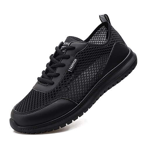 

Homme Basket Mocassins et Slip On Chaussures de confort Semelles légères Grandes Tailles Sportif Décontractées Preppy du quotidien Maille Noir / blanc Noir Gris clair Eté Printemps