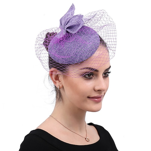 

fascinators Sinamay Bryllup Kentucky Derby Elegant Brude Med Tyll Hodeplagg Hodeplagg