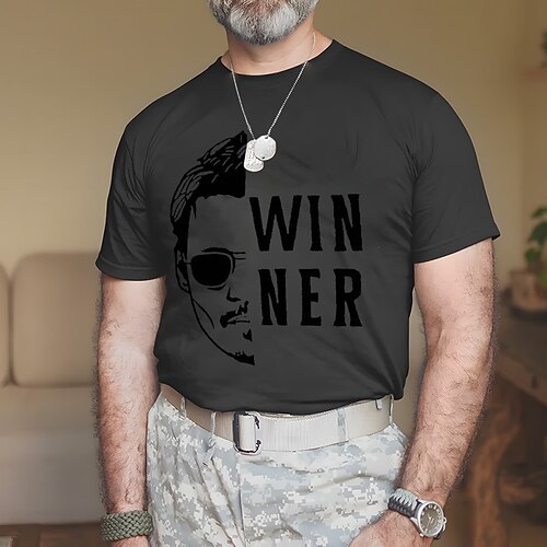 

Herre T-shirt Grafiske T-shirts Cool skjorte Grafiske tryk bogstavtryk Gamle mennesker Rund hals Varm Stempling Gade Ferierejse Kort Ærme Trykt mønster Tøj Designer Basale Moderne Moderne