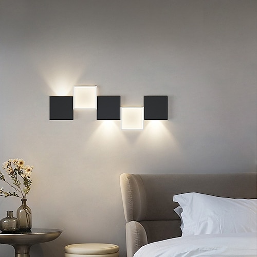 

lampade da parete a led minimalismo acrilico nero su e giù 7w 3000-6000k applique da parete moderno stile contemporaneo soggiorno camera da letto sala da pranzo applique da parete in metallo