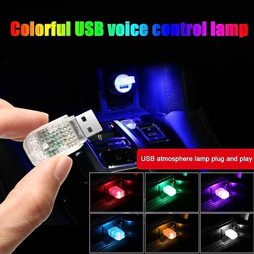 

otolampara 5v usb ambient light mini led mood lamp atmosphère lampe coloré commande vocale intérieur ampoule fête de vacances karaoké décor lumière