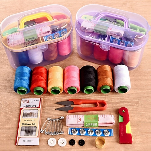 

1Set Large Sewing Box Set Household Portable 10 Piece Set Mini Tool Sewing Thread Multi-function Sewing Kit