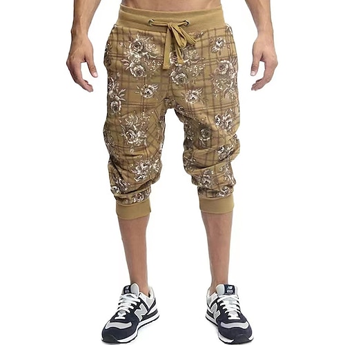 

Homens calções atléticos Shorts de moletom Calção Calças Capri Imprimir Gráfico Xadrez Conforto Respirável Ao ar livre Diário Para Noite Moda Roupa de rua Preto Branco