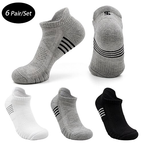 

Per uomo 6 paia Sopra la caviglia Sotto la caviglia Nero Bianco Colore Liscio Informale Giornaliero Medio spessore Estate Primavera Autunno Moda Tradizionale / Classico