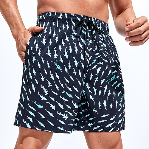 

Herre Surfeshorts Badeshorts Sommershorts Strandshorts Snorer med mesh fôr Elastisk midje Dyr Grafiske trykk Hurtigtørkende Kort Avslappet Daglig Ferie Bohem Hawaiisk Mørkeblå Mikroelastisk