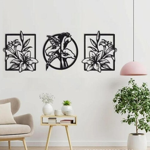 

1pc fleur art mural en métal forgé décoration extérieure sculpture murale antirouille idéale pour le jardin, la maison, la ferme, le patio et la chambre