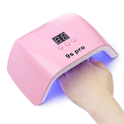

tørkende neglelampe 120w 24stk led-lampe for manikyr negletørker maskingel neglelakk autofølende negleverktøy lcd-skjerm