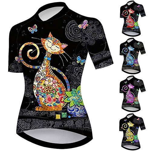 

21Grams Mulheres Camisa para Ciclismo Manga Curta Moto Blusas com 3 bolsos traseiros Ciclismo de Montanha Ciclismo de Estrada Respirável Pavio Humido Tiras Refletoras Bolso Traseiro Violeta Amarelo