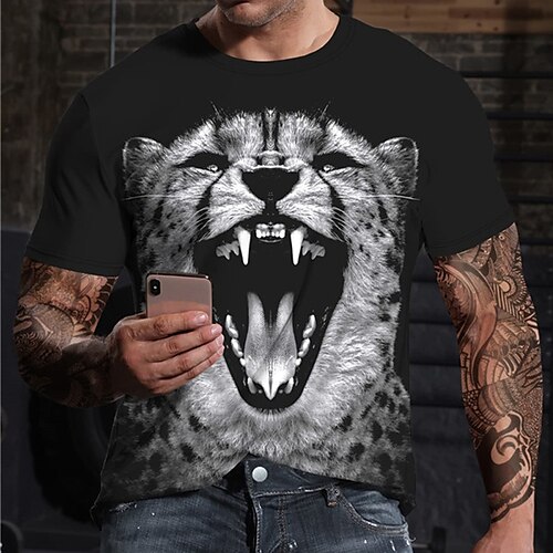 

Per uomo maglietta Magliette Pop art Animali Girocollo Abbigliamento Stampa 3D Esterno Informale Manica corta Stampa Vintage Di tendenza Originale