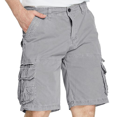 

Homme Short Cargo Short Poche à rabat Plein Confort Respirable Extérieur du quotidien Sortie Mode Vêtement de rue Noir Rouge