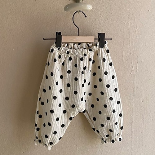 

pantaloni di lino bambino pantaloni pantaloni cartone animato morbido comfort pantaloni di lino scuola adorabile quotidiano pois reticolo frutta vita bassa