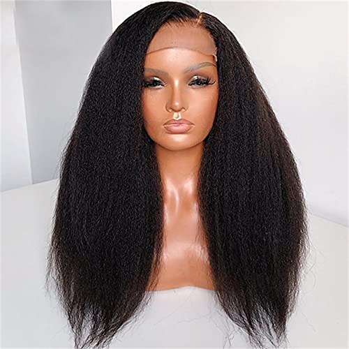 

dyp avskjed 13x6 blonder foran menneskehår parykk forhåndsplukket med babyhår brasiliansk kinky rett usynlig blonder foran parykker for kvinner 180 tetthet