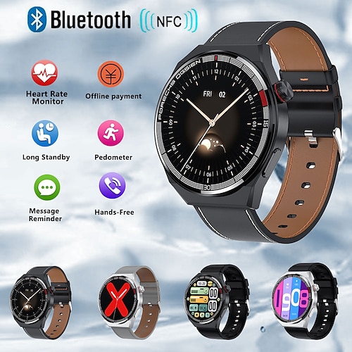 

GN3pro Montre intelligente 1.45 pouce Smartwatch Montre Connectée Bluetooth Podomètre Rappel d'Appel Moniteur d'Activité Compatible avec Android iOS Femme Hommes Imperméable Longue Veille Mode