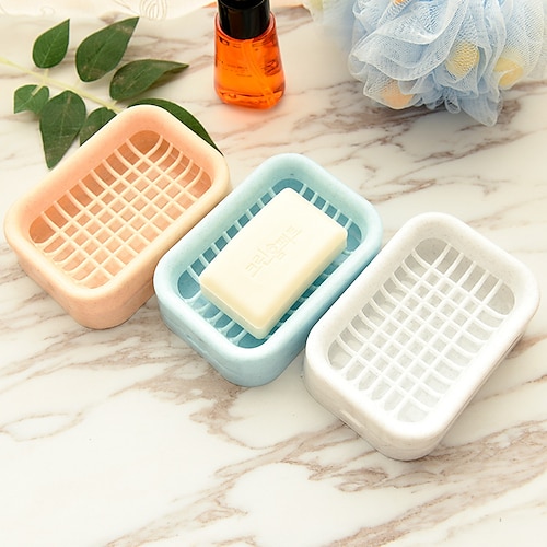 

1PC Double-layer Drainage Soap Box Creative Bathroom Toilet Hand Soap Rack Face Soap Box Plastic Soap Holder