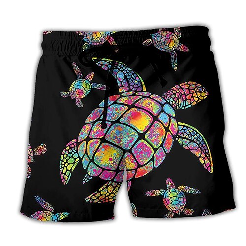

Herre Surf shorts Badeshorts Snørelukning med mesh-for Elastisk Talje Dyr Grafiske tryk Hurtigtørrende Korte Afslappet Daglig Ferie Hawaiiansk Boheme Lyserød Blå Mikroelastisk