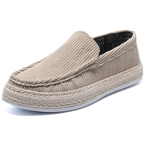 

Homens Mocassins e Slip-Ons Sapatos Confortáveis Casual Ao ar livre Diário Couro Sintético Respirável Creme Preto Cinzento Verão Primavera