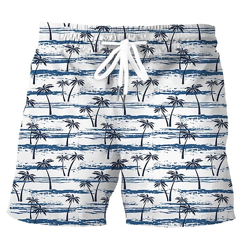 

Per uomo Boxer da surf Pantaloncini da mare Boxer da mare Pantaloncini estivi Pantaloncini da spiaggia A cordoncino con fodera in rete Vita elastica Albero di cocco Stampe astratte Asciugatura rapida