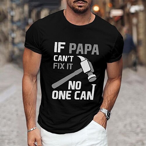 

Per uomo maglietta Magliette grafiche Camicia fresca Stampe astratte Papà stampa di lettere Famiglia Girocollo Stampa a caldo Strada Da mare Maniche corte Stampa Abbigliamento Originale Essenziale