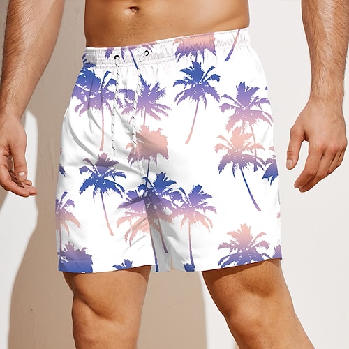 

Per uomo Boxer da surf Pantaloncini da mare Boxer da mare Pantaloncini estivi Pantaloncini da spiaggia A cordoncino con fodera in rete Vita elastica Albero di cocco Stampe astratte Asciugatura rapida