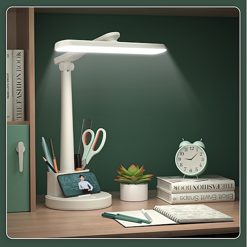 

lampada da tavolo a led pieghevole e rotante touch dimming e cura degli occhi studente universitario studio dormitorio usb plug-in lampada da comodino da lettura a doppio scopo cura degli occhi per