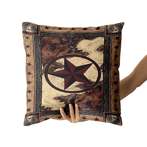 

texas star doppelseitiger kissenbezug 1 stück weicher dekorativer quadratischer kissenbezug kissenbezug für schlafzimmer wohnzimmer sofa couch stuhl