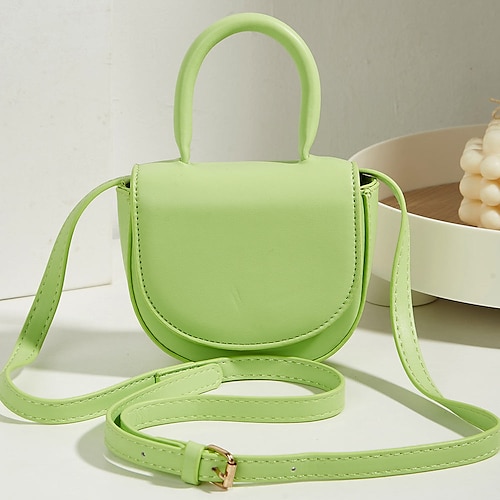 

Dame Håndveske Crossbody-veske Ransel Sendebud Vesker Hobo-veske PU lær Fest Daglig Glidelås Justerbare Vanntett Holdbar Helfarge Hvit Grønn Rosenrød