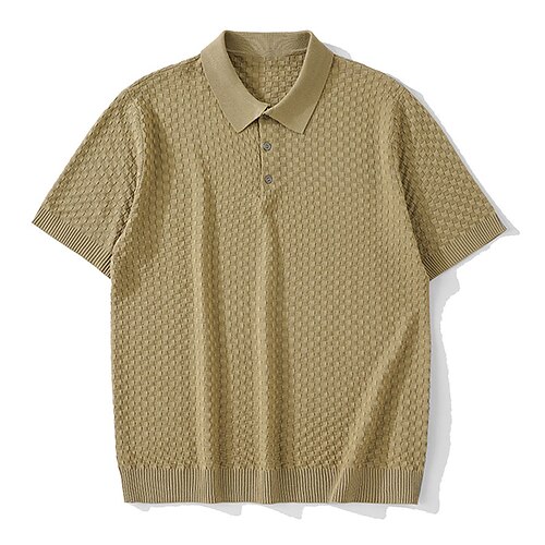 

Per uomo Polo in maglia Polo Attività commerciale Giornaliero Bavero Maniche corte Moda Classico Liscio Lavorato a maglia Estate Primavera Nero Bianco Marrone Verde Polo in maglia