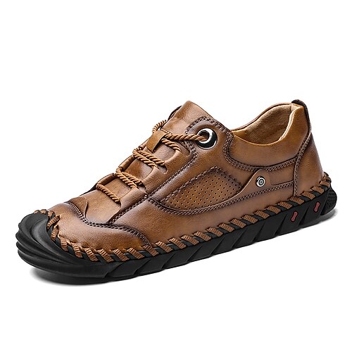 

Herren Turnschuhe Komfort-Müßiggänger Brautkleider schlicht Outdoor Täglich Wanderschuhe Leder Gelb Braun Schwarz Blau Sommer