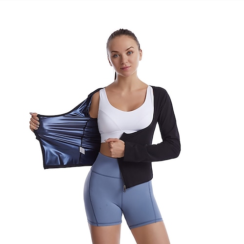 

Shapewear Estimula Suor Esportes Elastano Ioga Treino de Ginástica Exercício e Atividade Física Elástico Zíper Durável Suor quente Calorias Queimadas Para Feminino Cintura Cintura e costas Abdómen