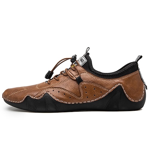 

Herre Sko Oxfords Retro Penny Loafers Fritid Daglig Gange Elastisk stoff Pustende Svart Brun Kakifarget Sommer Vår