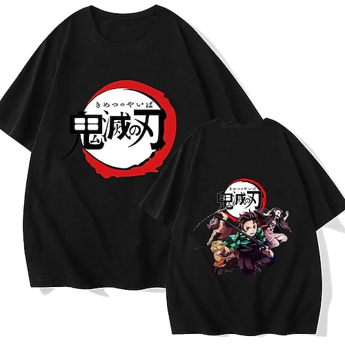 

Matador de Demônios: Kimetsu no Yaiba Kamado Tanjiro Japonesa/Curta Anime Arte Gráfica Camiseta Para Homens Mulheres Unisexo Adulto Hot Stamping 100% algodão Casual / Diário