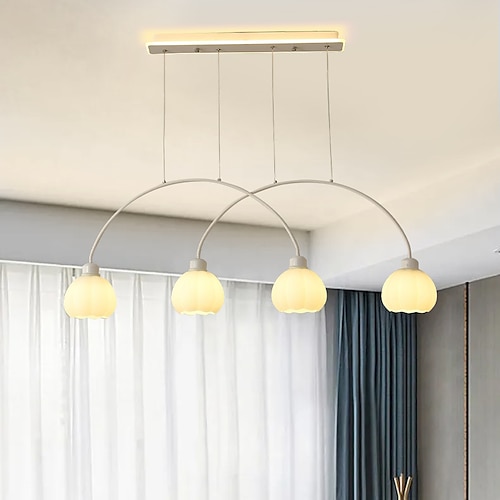 

led pendellampe 100cm 4-lys glass blomsterdesign moderne akryl lysekrone pendellampe utsøkt takbelysning dekorativ taklampe for stue gang soverom
