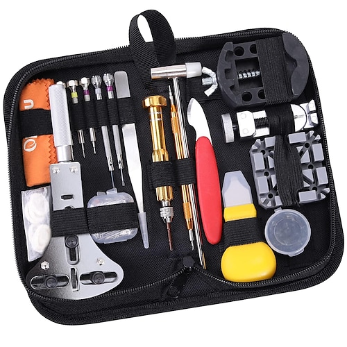 

kit de reparo de relógio 192 peças kit de ferramentas de substituição de bateria de relógio ferramenta de remoção de link de relógio ferramenta de remoção traseira do relógio kit de ferramentas de