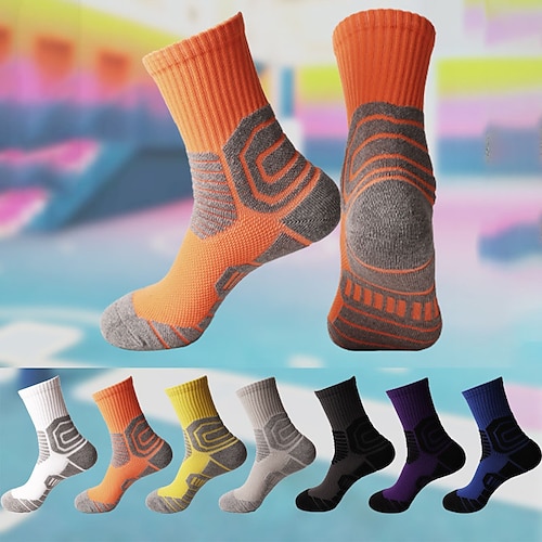 

Damen Wandersocken Skisocken Sportsocken Winter Außen Windundurchlässig Warm Atmungsaktiv Komfortabel Socken Baumwolle Dunkelgrau Weiß Gelb für Jagd Skifahren Angeln