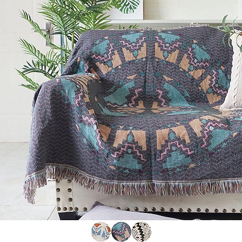 

Sofabezug Boho Sofadecke Überwurf Handtuch für Eckcouch Sessel Loveseat 4- oder 4- oder 3-Sitzer L-Form Kratzfest Katze waschbar