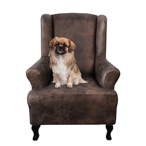 

Stretch-Ohrensesselbezug Spandex-Sesselbezug Ohrensessel-Schonbezüge Sofabezug für Hunde Haustier, waschbarer Couchmöbelschutz wie Leder