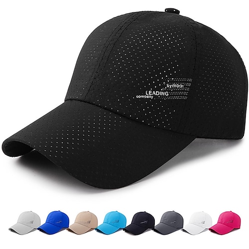 

Running Hat Men's Women's Running Cap Solid Colored UV Sun Protection Breathable for Fitness Running Jogging Summer Spring Winter Dark Grey Black White