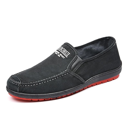 

Hombre Zapatos de taco bajo y Slip-On Mocasín Zapatos Confort Casual Exterior Diario Tela Transpirable Gris chino carta gris carta azul Verano Primavera