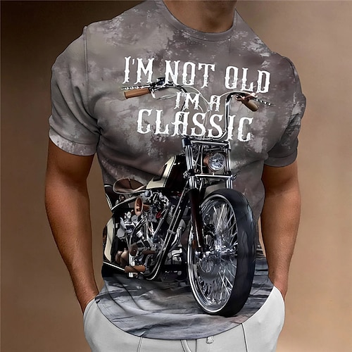 

Graphic Motorcycle Vintage Fashion Designer Men's 3D Print T shirt Tee Motorcycle T Shirt Outdoor Daily Sports T shirt 1 2 3 Short Sleeve Crew Neck Shirt Spring & Summer Clothing Apparel S M L XL 2XL