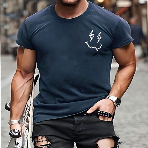 

Per uomo maglietta Magliette grafiche Camicia fresca Stampe astratte Di tendenza Girocollo Stampa a caldo Strada Da mare Maniche corte Stampa Abbigliamento 32S Originale Essenziale Comodo