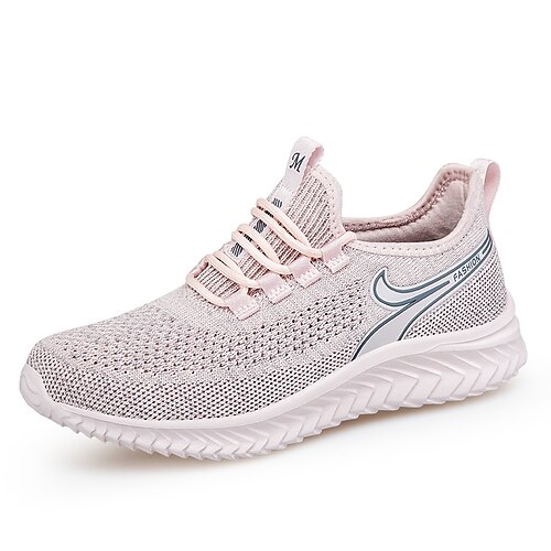 

Per donna Ballerine Scarpe Flyknit Esterno Marcia Traforato Lacci Piatto Punta tonda Informale Footing Retato Tessitura volante Con lacci intrecciali Tinta unica Bianco / nero Rosa Chiaro