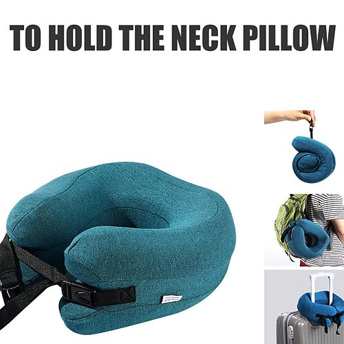 

almohada en forma de u almohada de viaje de espuma viscoelástica almohada para el cuello del coche del avión almohada para el cuello con bolsa de almacenamiento portátil