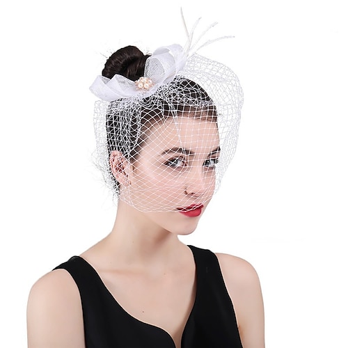 

Fascinateurs Sinamay Mariage Derby kentucky cocktail Ascott royal Elégant Britanique Avec Plume Perle fausse Casque Couvre-chef