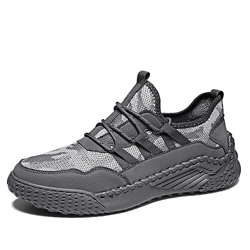 

Men's Sneakers Comfort Shoes Sporty Casual Outdoor Daily Mesh Breathable Black Beige Grey Summer Spring