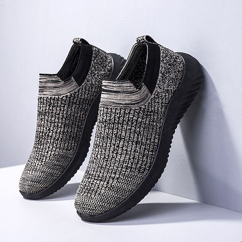 

Herren Loafer Slip On Komfort Schuhe Flyknit Schuhe Brautkleider schlicht Outdoor Täglich Fliegendes Weben Atmungsaktiv Cremefarbig Armeegrün Dunkelblau Sommer Frühling