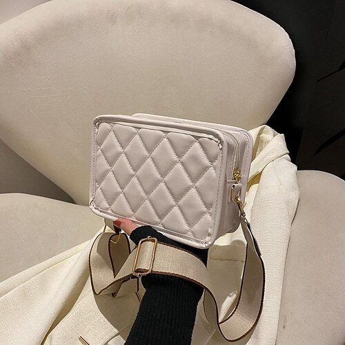 

Dame Crossbody taske PU Læder Daglig Holdbar Sort Hvid Kakifarvet