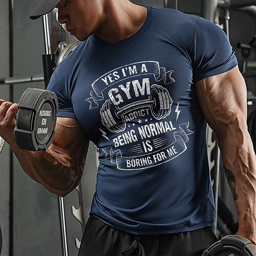 

Herre Kompressions Trøje Løbe-T-shirt Kortærmet Baselag Atletisk atletiktøj Åndbart Svedtransporende Blød Fitness Gym Træning Løb Sportstøj Sportstøj Grafisk Sort Hvid Rød